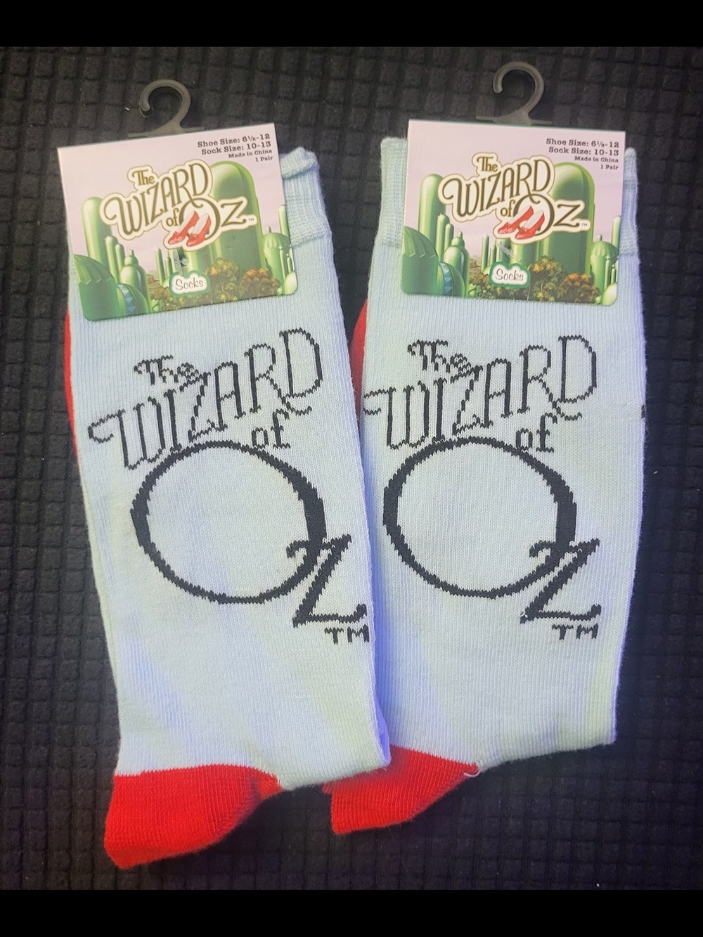 2 Pairs of The Wizard of Oz Ruby Slippers Socks